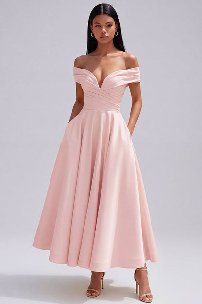 Ginevra Yellow A-Line Midi Dress
