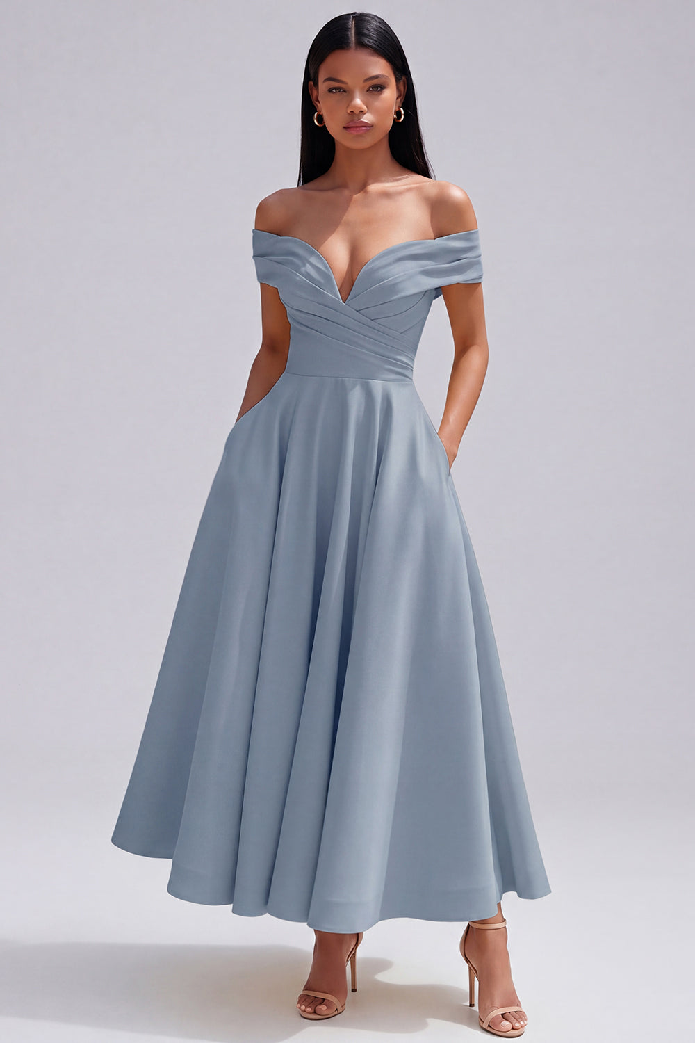 Ginevra Yellow A-Line Midi Dress