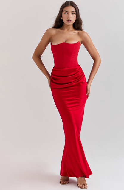 Anaïs Satin Maxi Dress