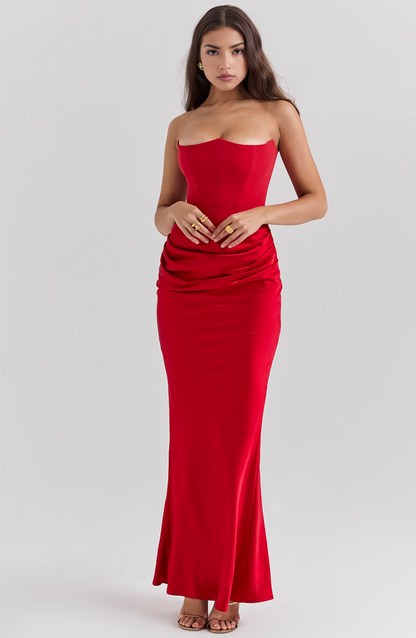 Anaïs Satin Maxi Dress