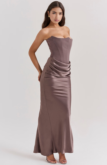 Anaïs Satin Maxi Dress