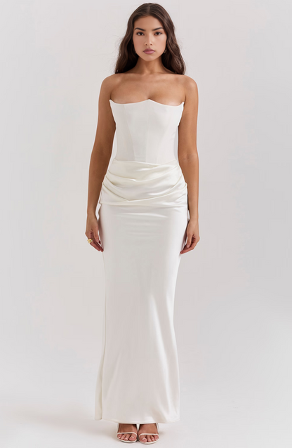 Anaïs Satin Maxi Dress