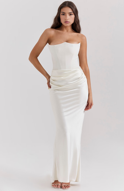 Anaïs Satin Maxi Dress