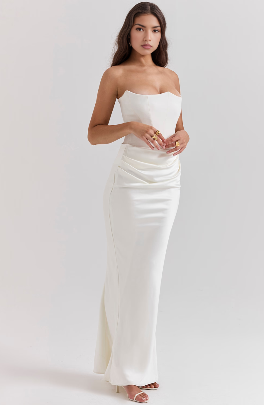 Anaïs Satin Maxi Dress