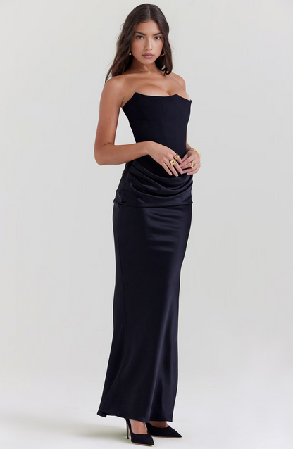 Anaïs Satin Maxi Dress