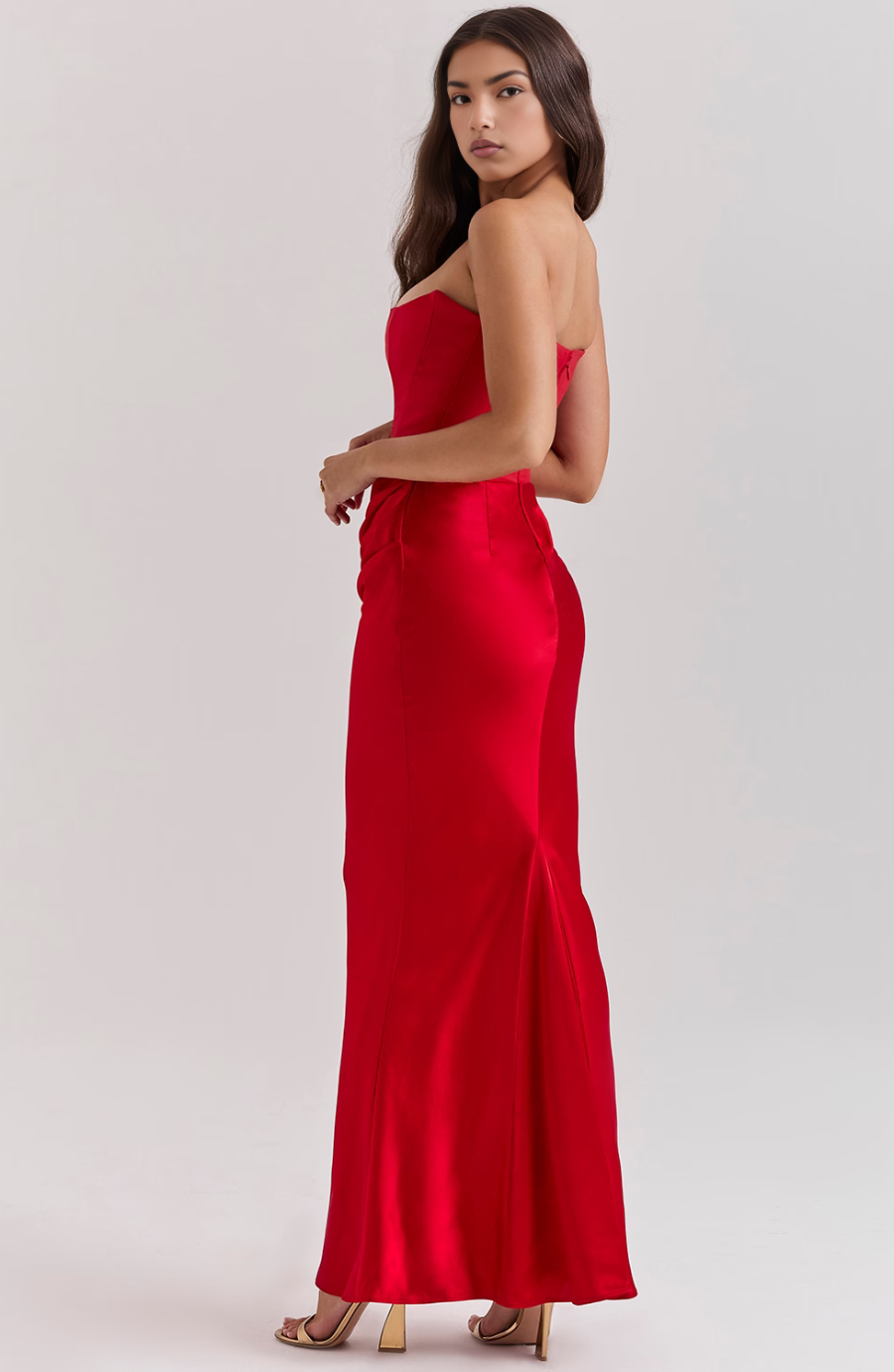 Anaïs Satin Maxi Dress