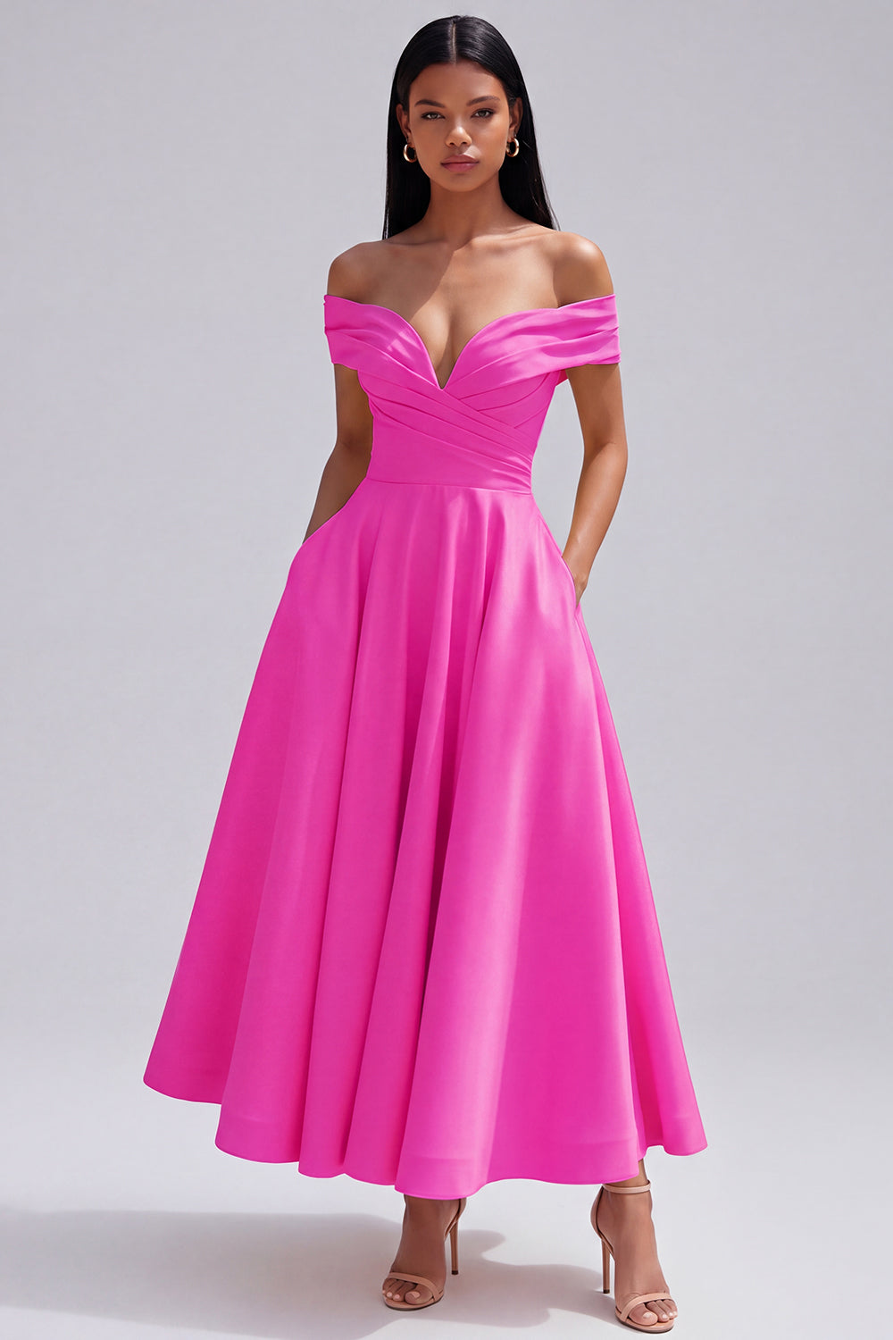 Ginevra Yellow A-Line Midi Dress