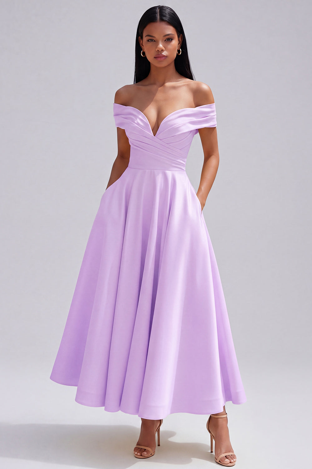Ginevra Yellow A-Line Midi Dress
