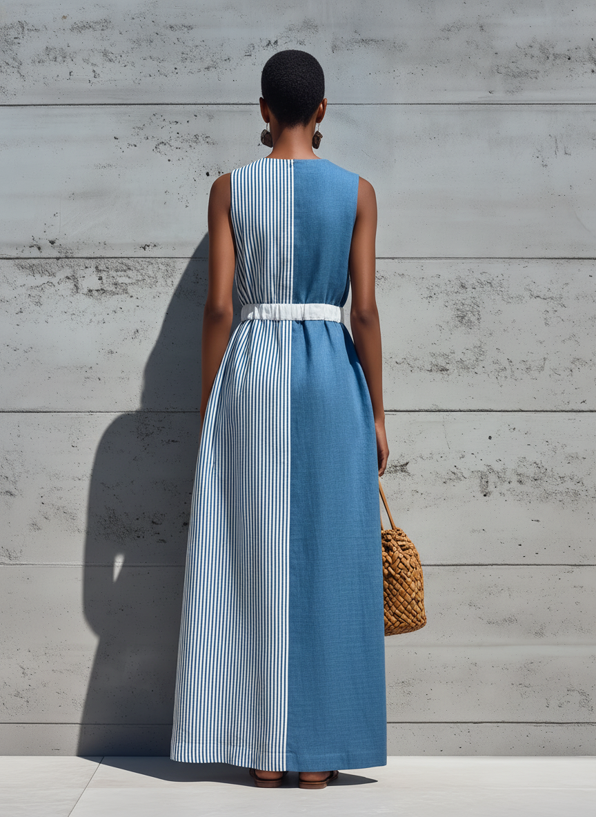 Bridget Linen Sleeveless Maxi Dress