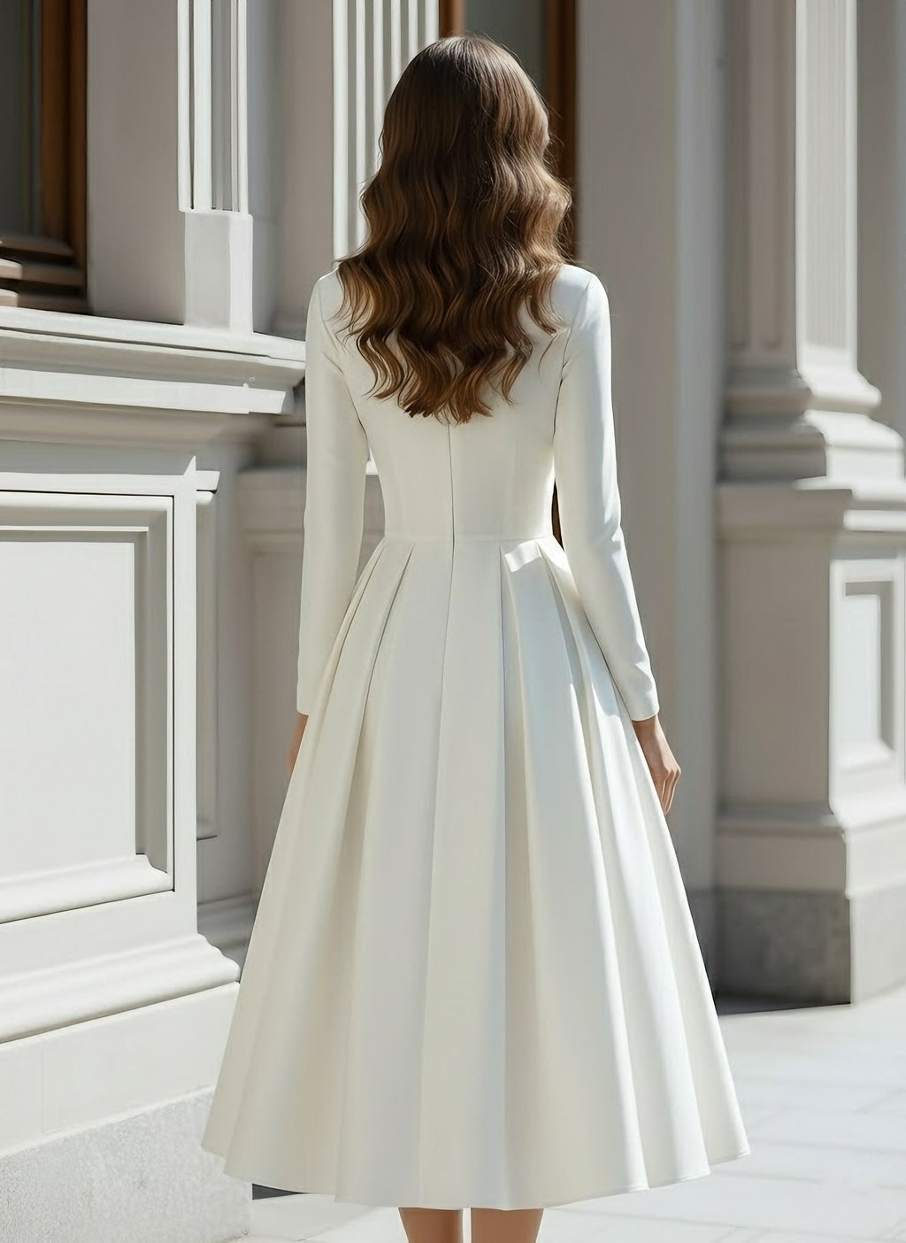 Carlotta Satin V-Neck Midi Dress