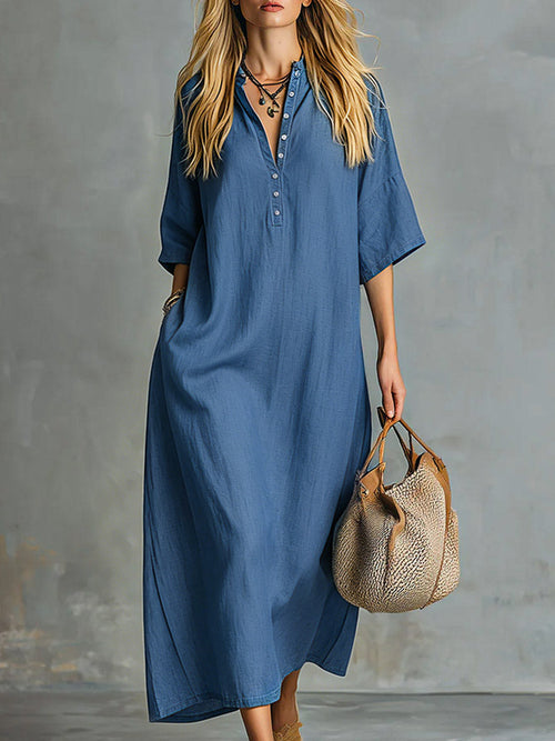 Elena Blue Maxi Dress