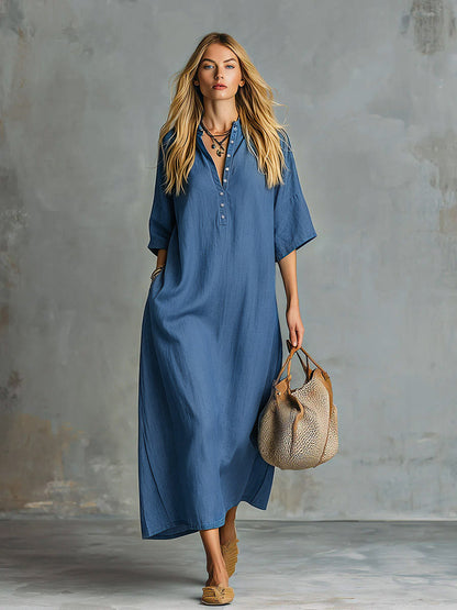 Elena Blue Maxi Dress