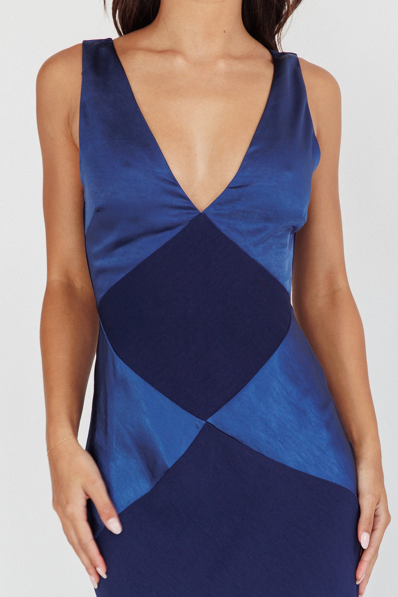 Emmeline Navy V-Neck Maxi Dress