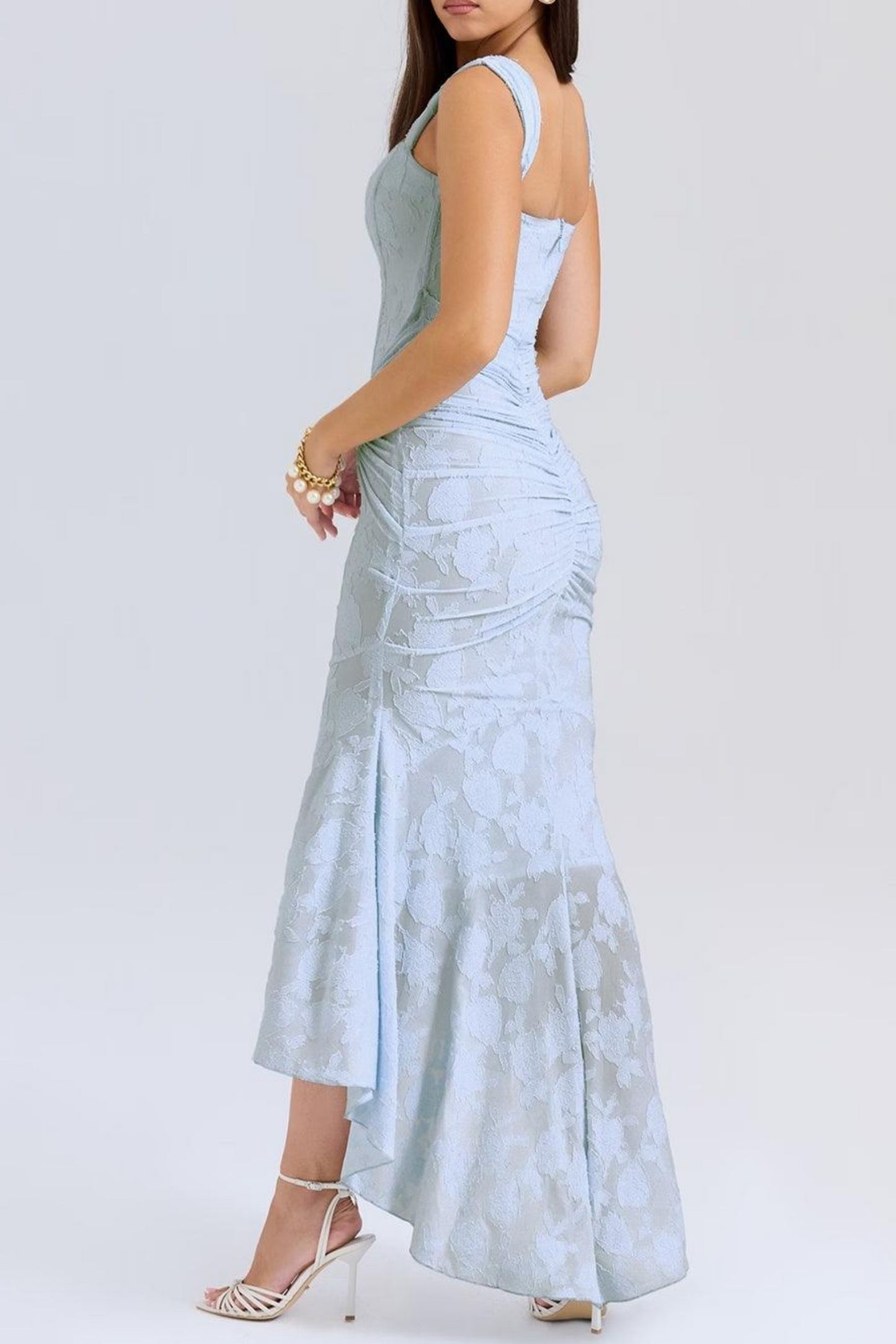 Effie Blue Floral Maxi Dress