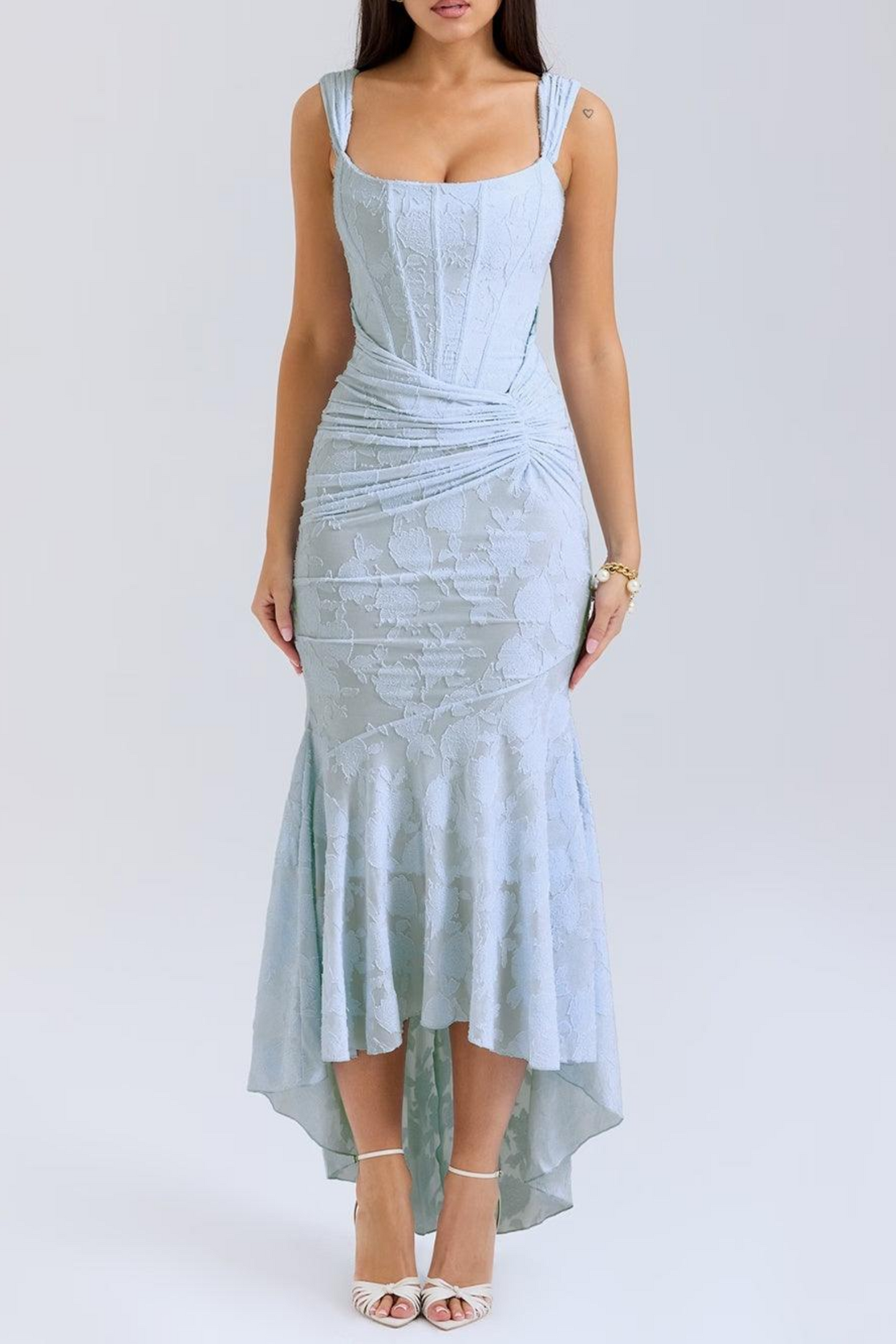 Effie Blue Floral Maxi Dress