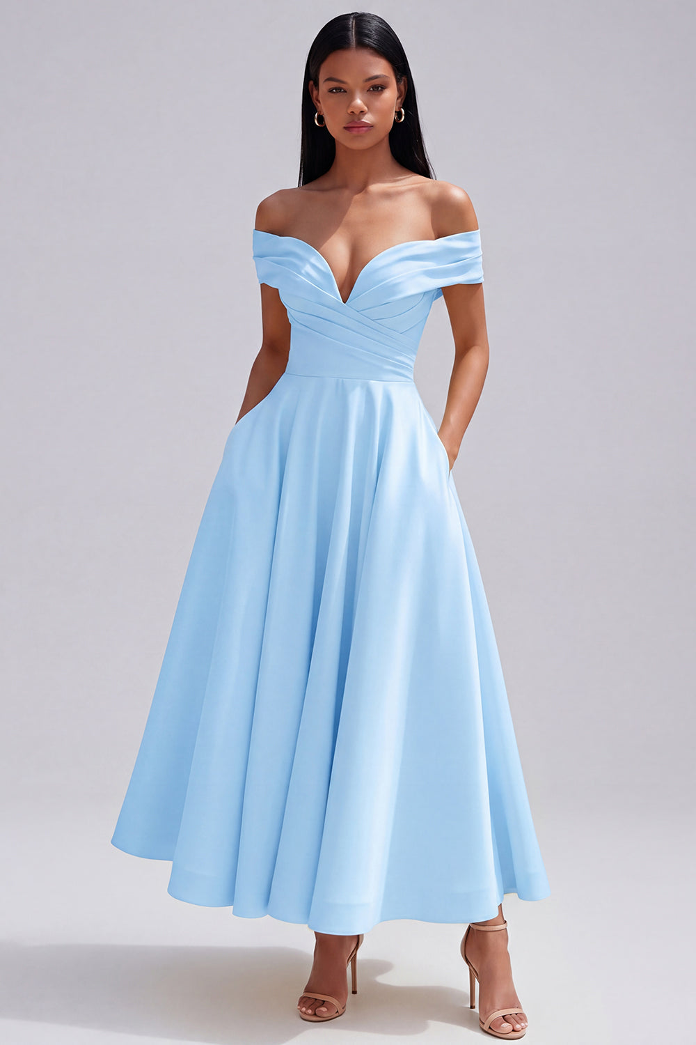 Ginevra Yellow A-Line Midi Dress