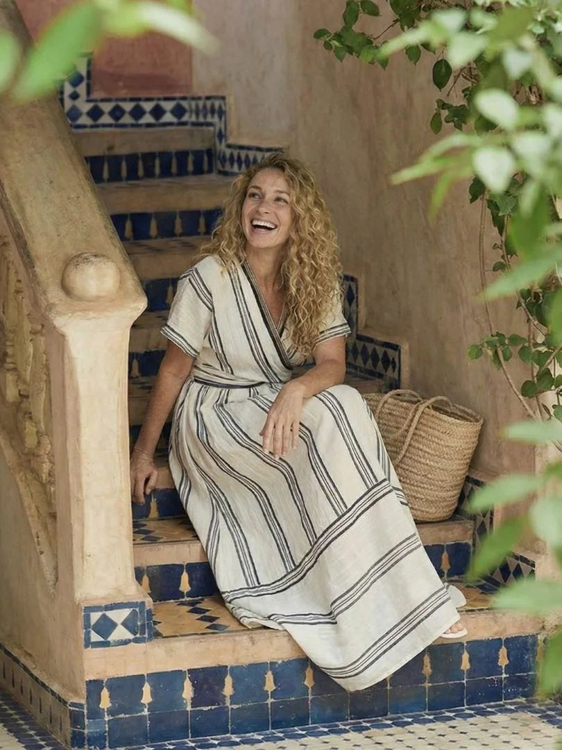 Cosima V-Neck Midi Dress