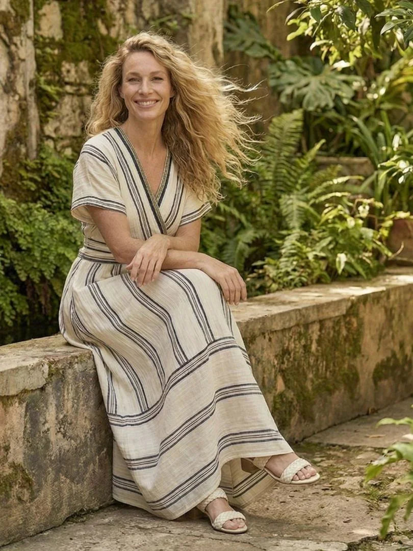 Cosima V-Neck Midi Dress