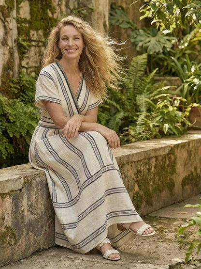 Cosima V-Neck Midi Dress