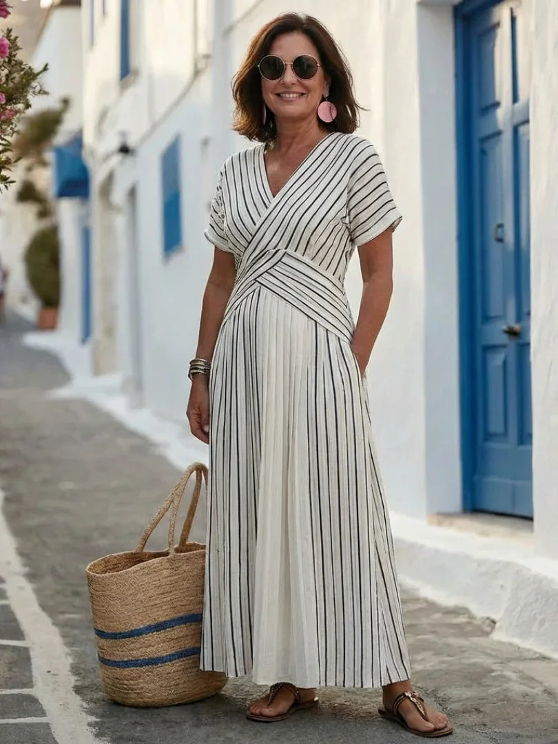 Elena V-Neck Midi Dress