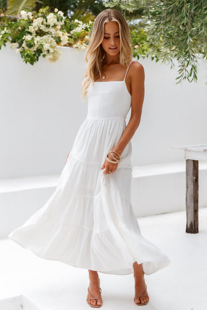 Raissa White Midi Dress