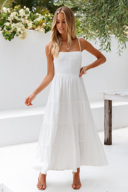 Raissa White Midi Dress