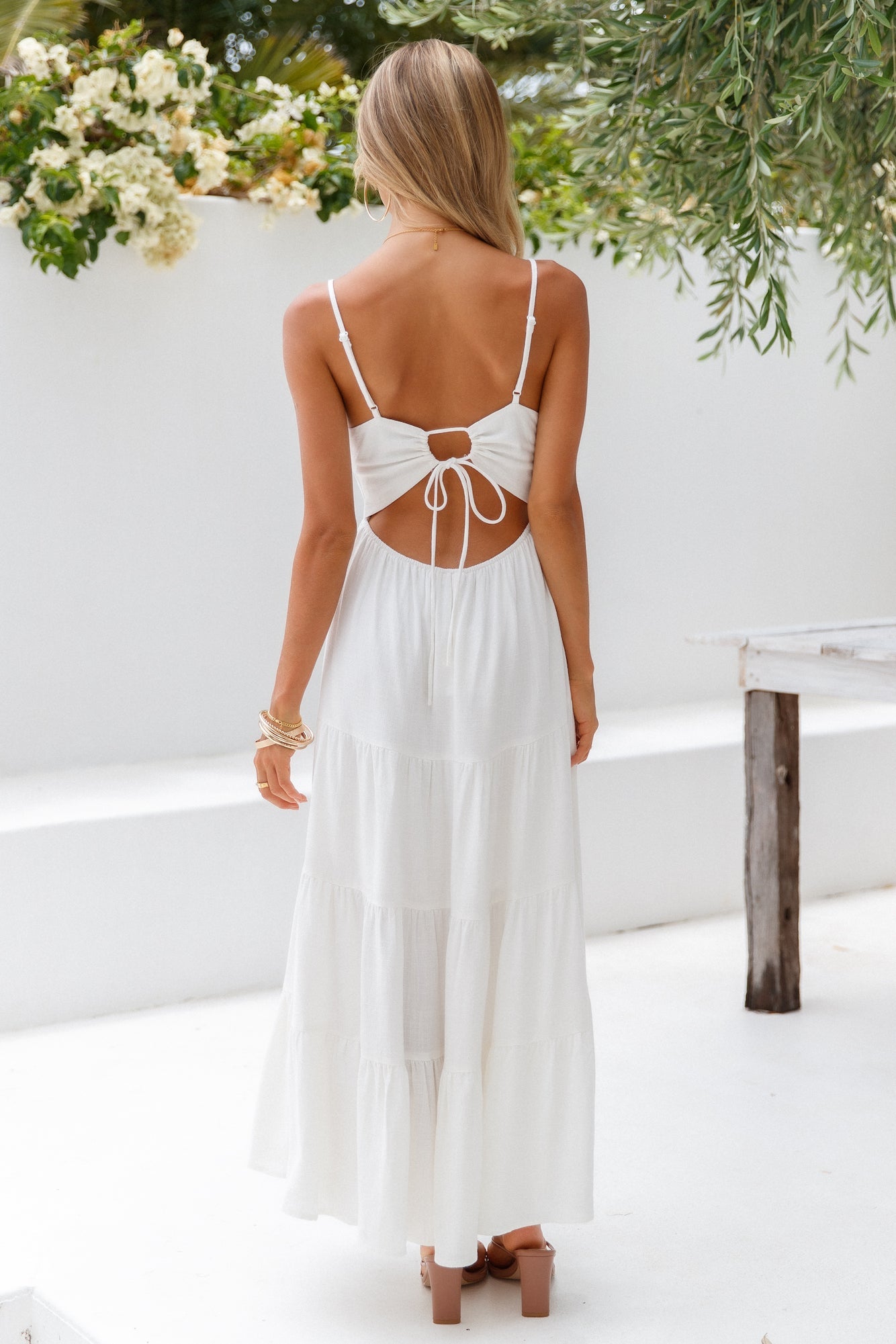 Raissa White Midi Dress