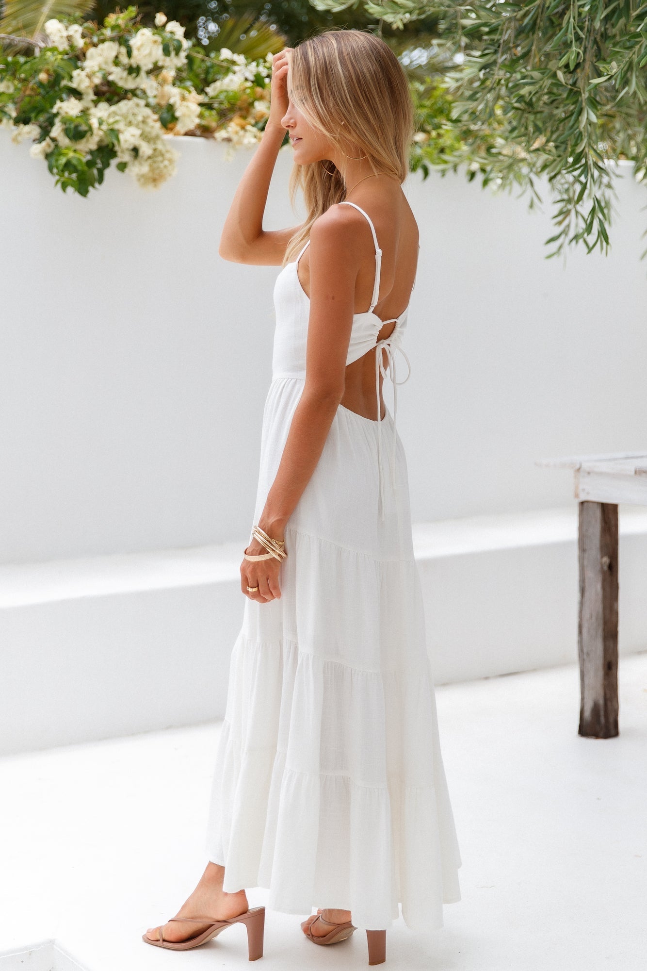 Raissa White Midi Dress