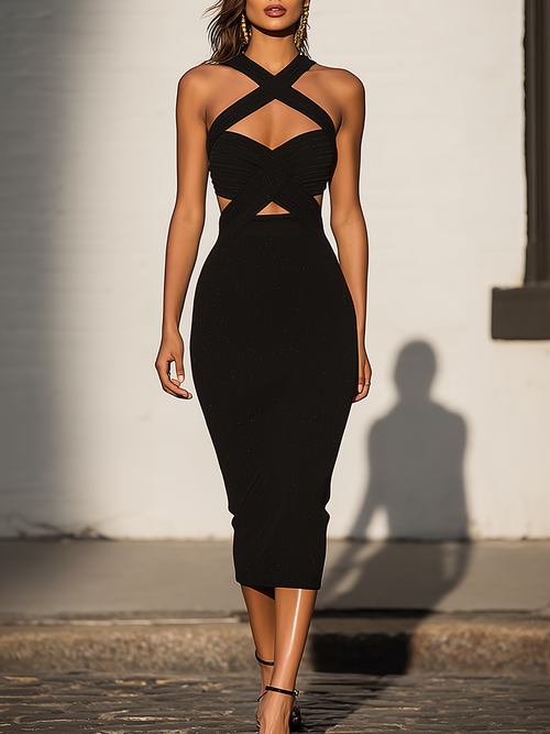 Posy Halter Midi Dress