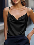 Yasmin | Satin Cowl-Neck Cami Top