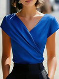 Greer Satin V-Neck Shirt