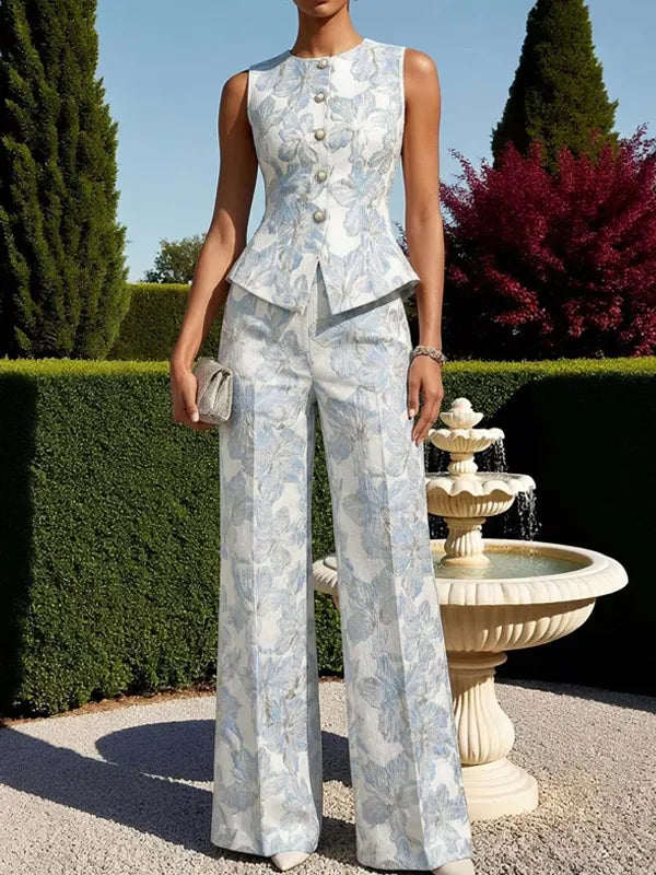 Tindara White Floral Co-ord Set