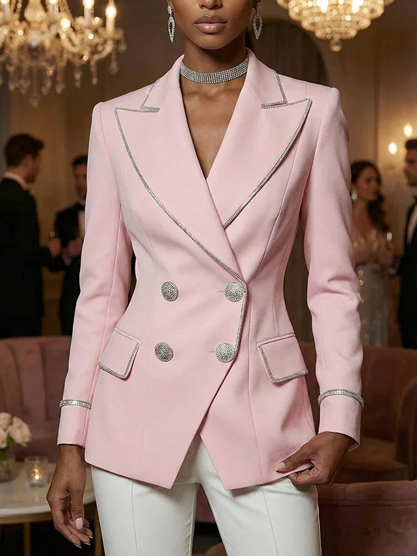 Hortense Pink Sheath Blazer