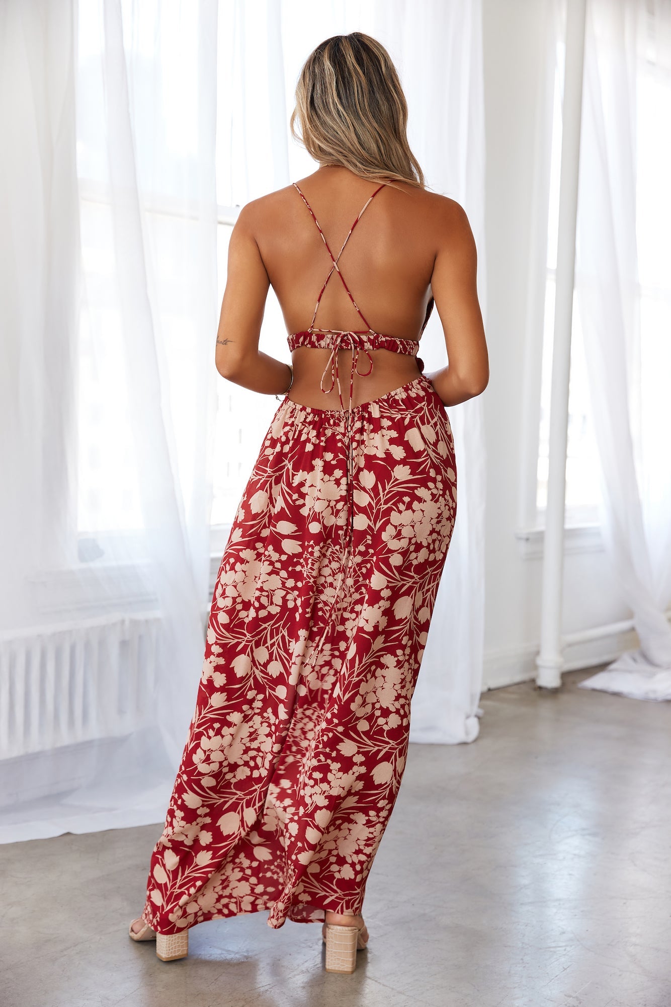 Thea Red Maxi Dress