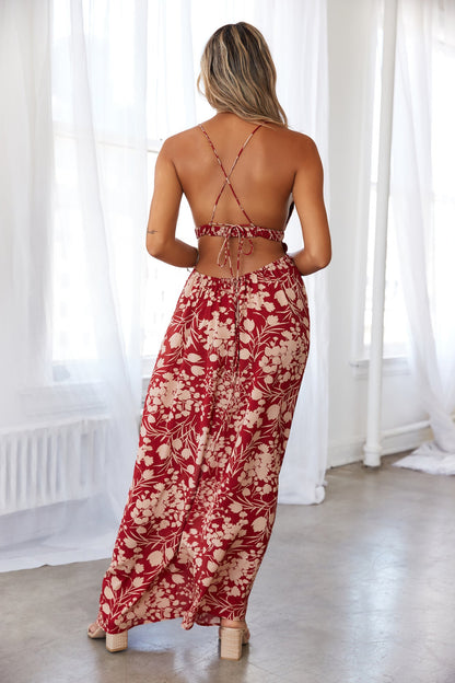Thea Red Maxi Dress