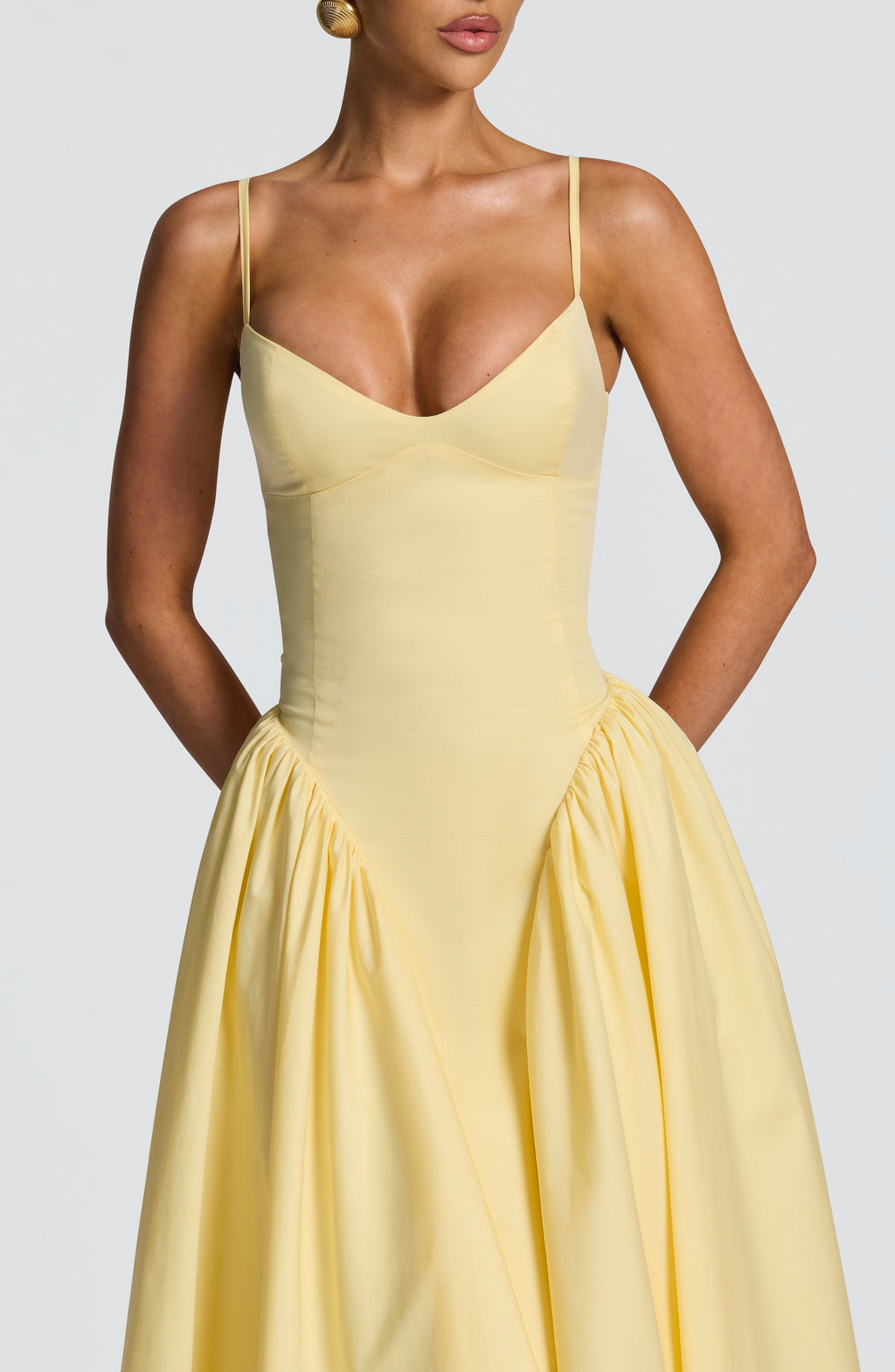 Rhea Lemon Midi Dress