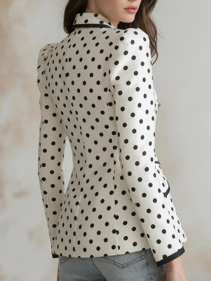 Lucienne White Satin Sheath Blazer