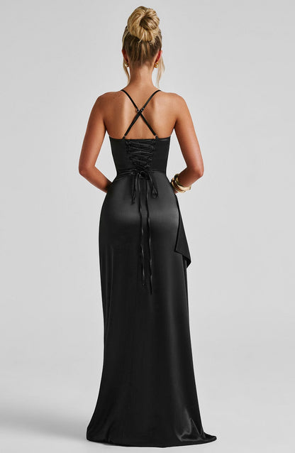 Quinn Black Maxi Dress