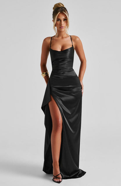 Quinn Black Maxi Dress