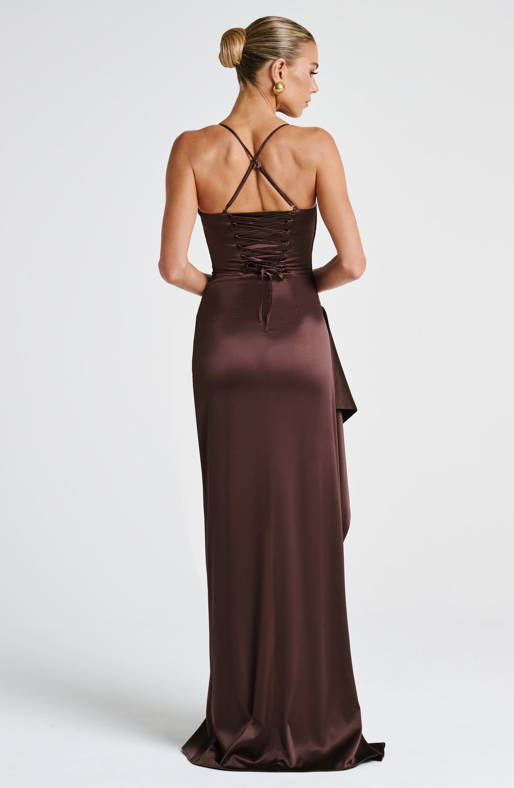 Priya Brown Maxi Dress