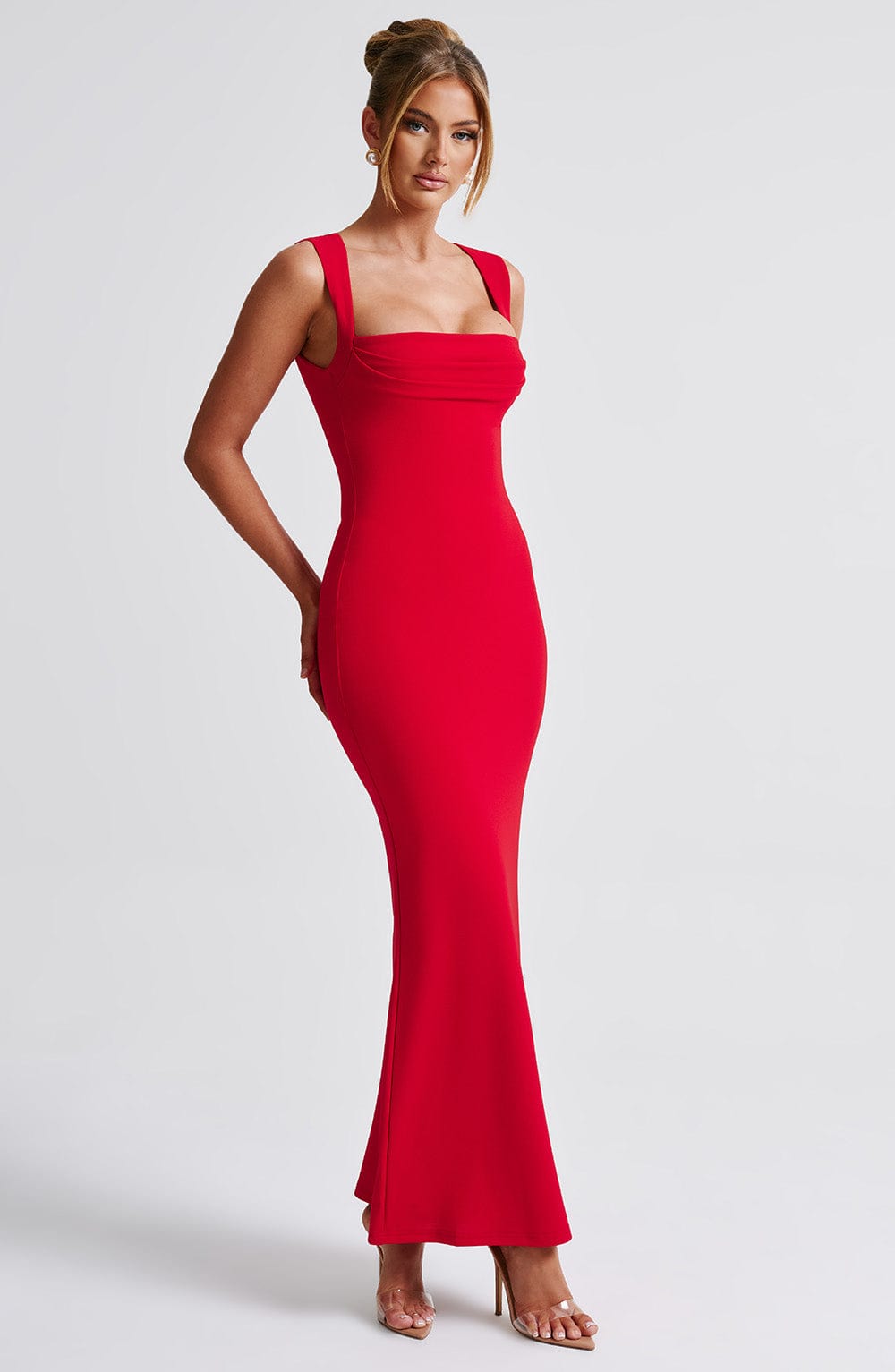 Nadia Red Maxi Dress