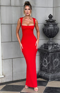 Nadia Red Maxi Dress
