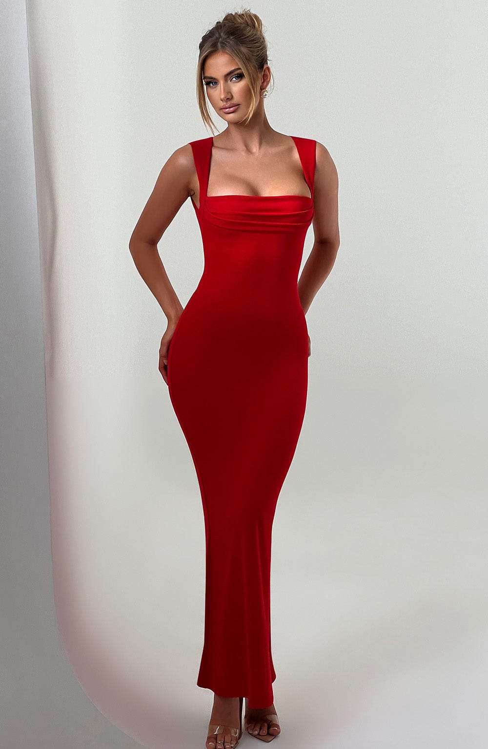 Nadia Red Maxi Dress