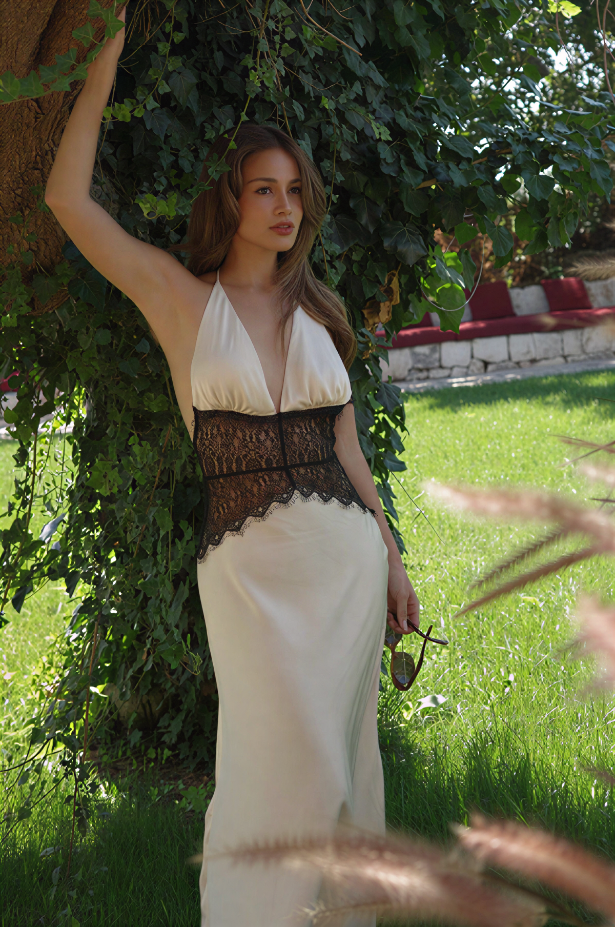 Ines Satin Maxi Dress