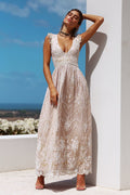 Eleonora Champagne Maxi Dress