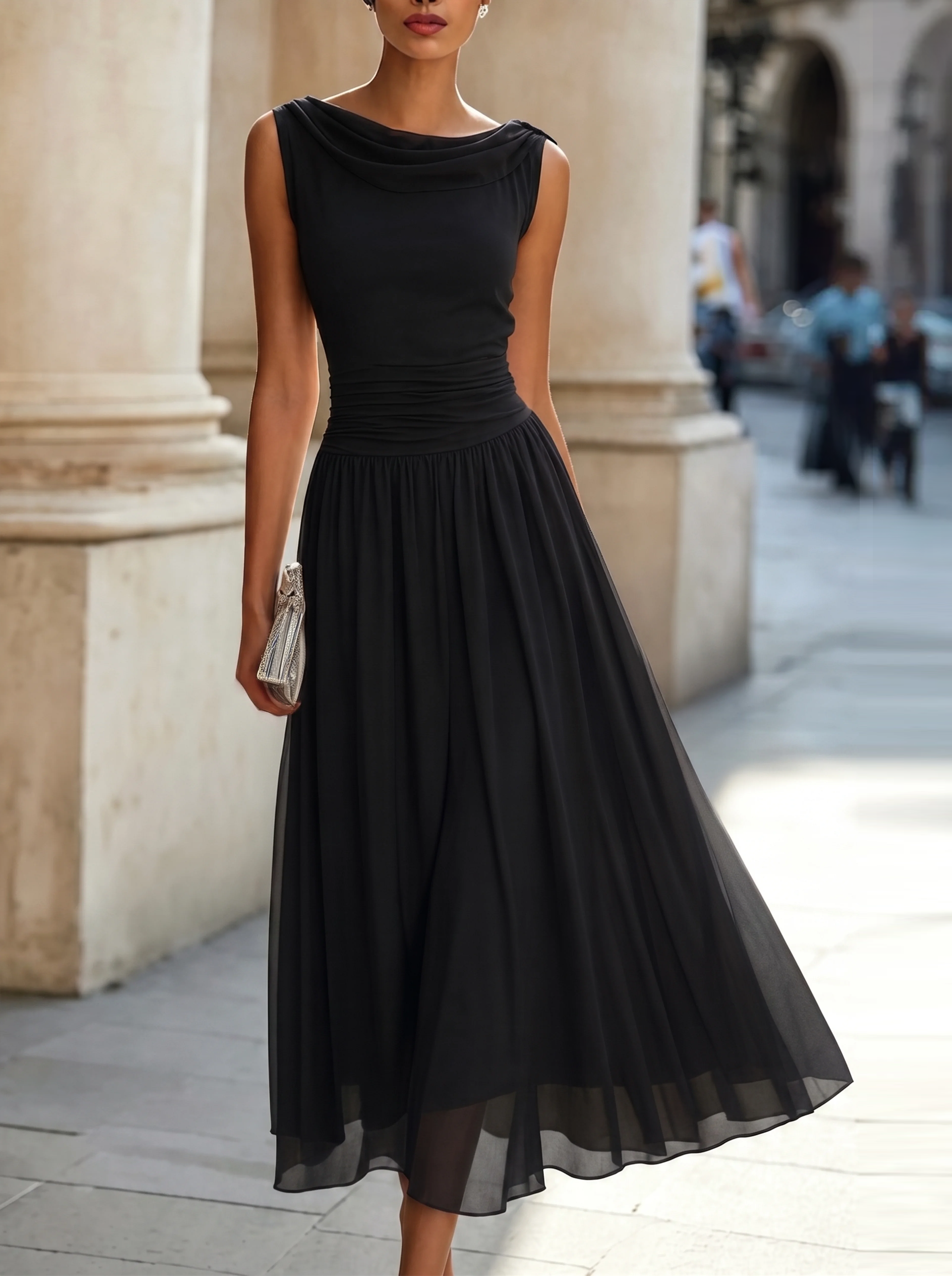 Eleonora Pleated Maxi Dress