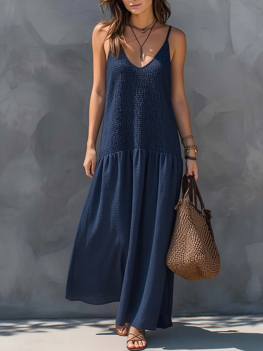 Isadora Linen Sleeveless Maxi Dress