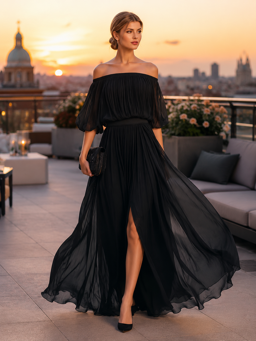 Callie Off-Shoulder Maxi Dress