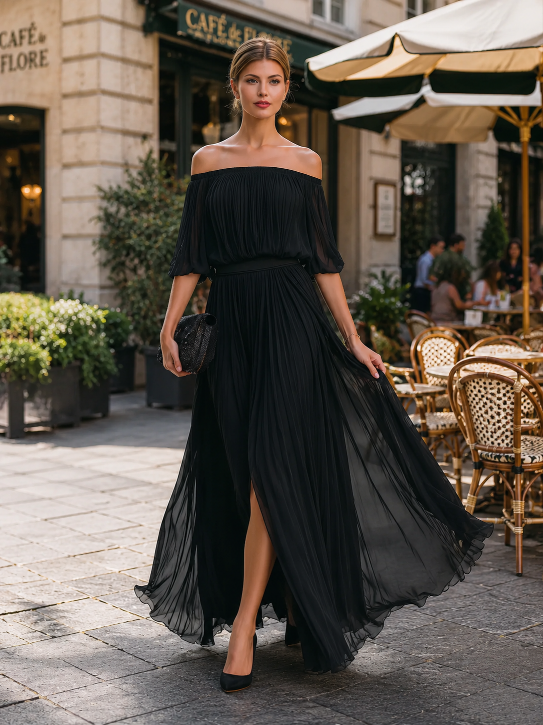 Callie Off-Shoulder Maxi Dress