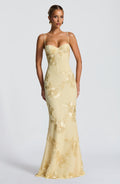 Eden | Floral Embroidered Corset Maxi Dress